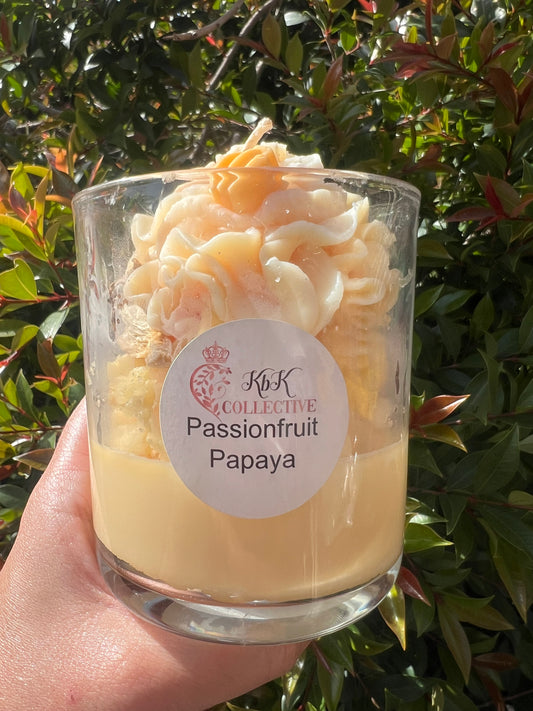 Passionfruit & Papaya dessert candle